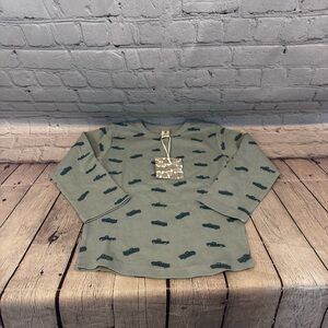 Kate Quinn Car Pattern Henley Shirt